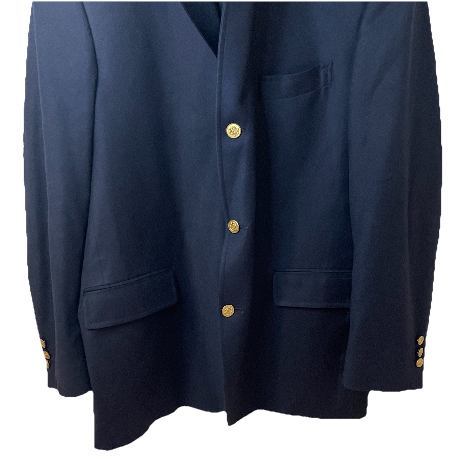 J Press Blazer 46l Navy Blue Wool Gold Button Classic Sport Coat Ivy League 80s — image 7 of 8